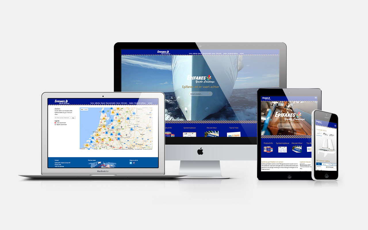 Epifanes Yacht Coatings BV - Website responsive design