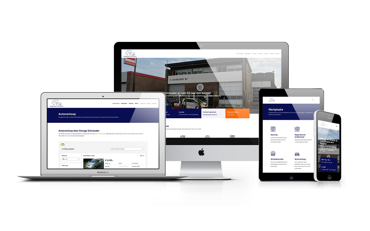 Garage Schreuder - Website responsive design