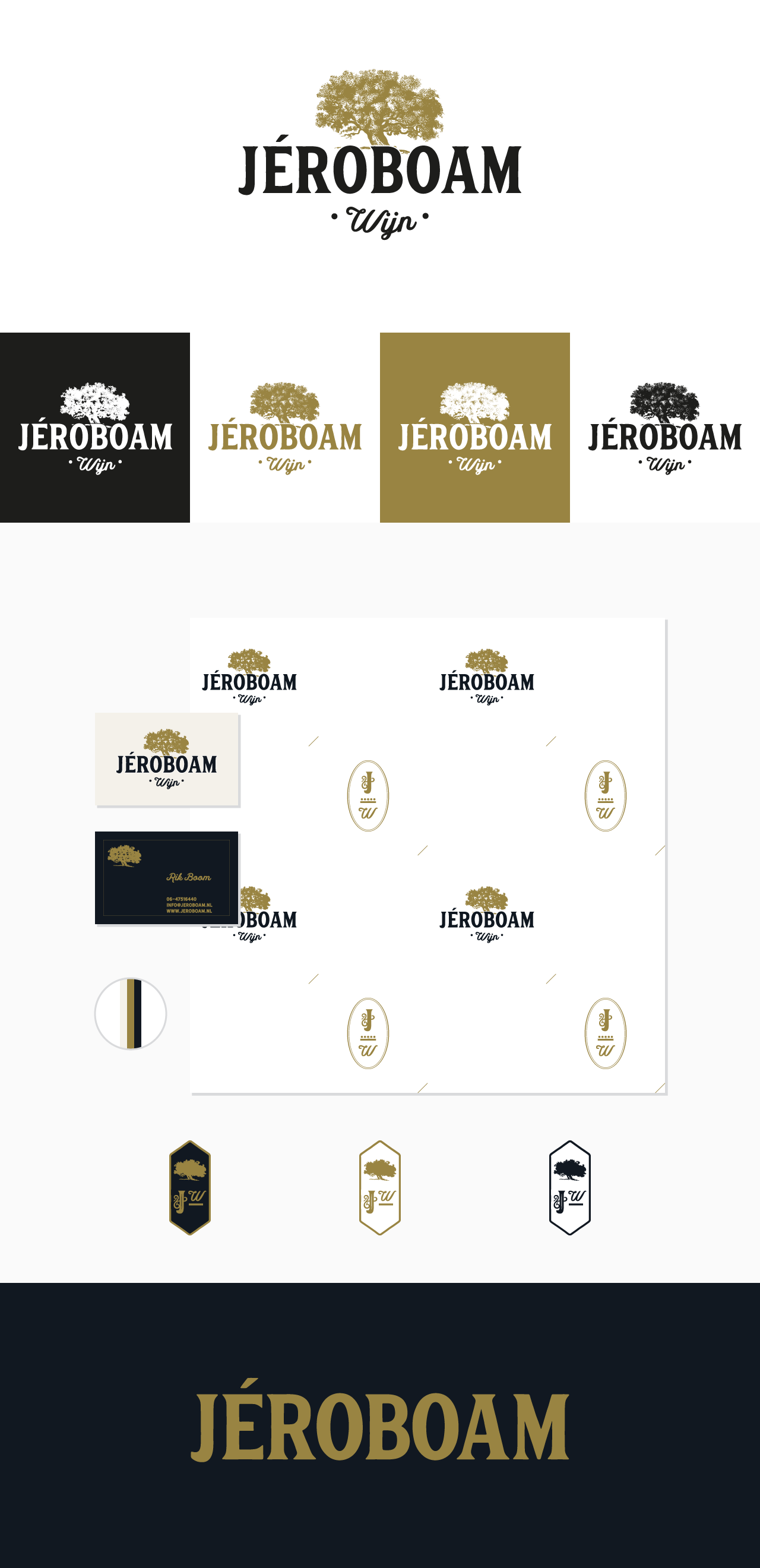 Jéroboam - Logo, luxe visitekaartjes en wrapping paper