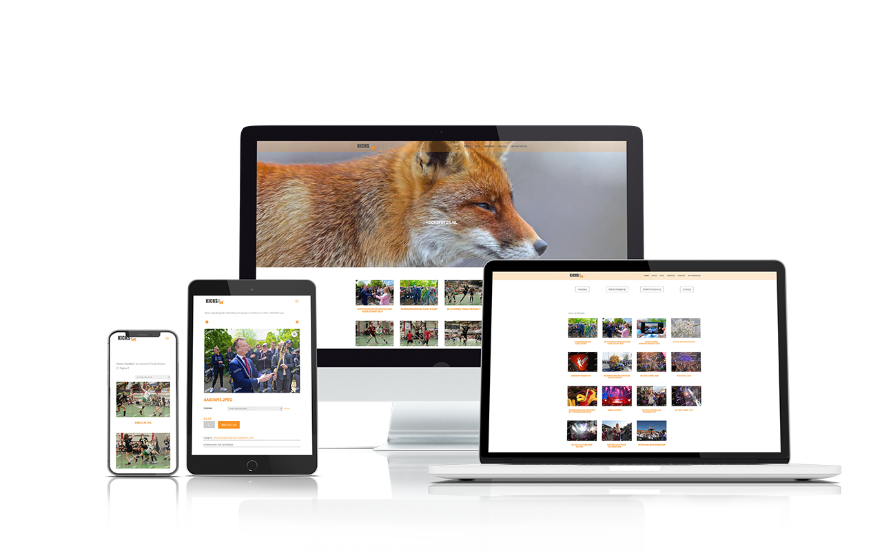 KicksFotos.nl - Website responsive design